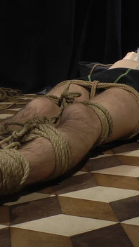 Nicky Tickling Roped Floor
