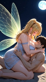 Hentai bbw-fee wordt rauw geneukt op moonlit strand - creampie idioot!