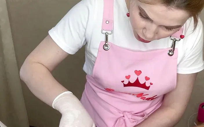SugarNadya: Very deep depilation of the penis to the client