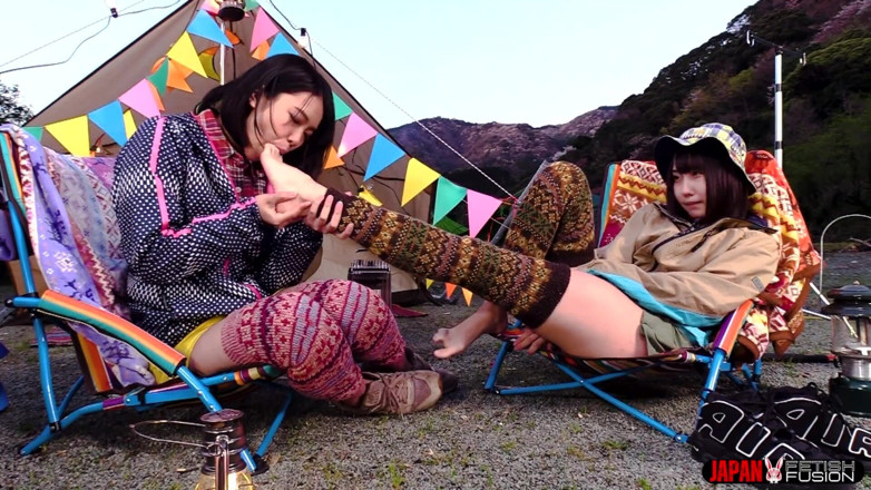 Japan Fetish Fusion: Saku Kurosaki’s Sweaty Toes on Fuka Nagano’s Tongue. That Taste...