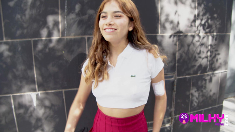 Milky Peru: Marina Gold Peruvian Teen Challenges Herself And Ends Up Fucking.......
