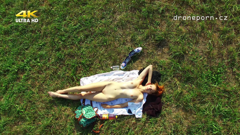 Peaches and Bananas: Nudist Klara Filmed by Drone