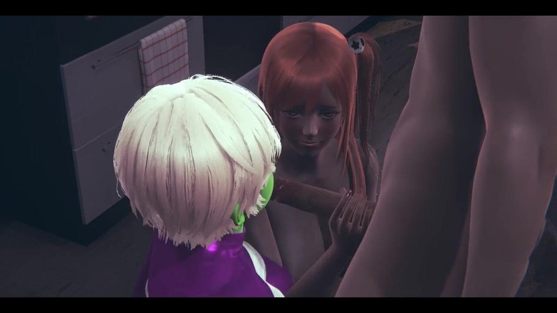 HentaiTubes: De.d veya alive hentai - hanoka ve başka bir arkadaş üçlü seks -...