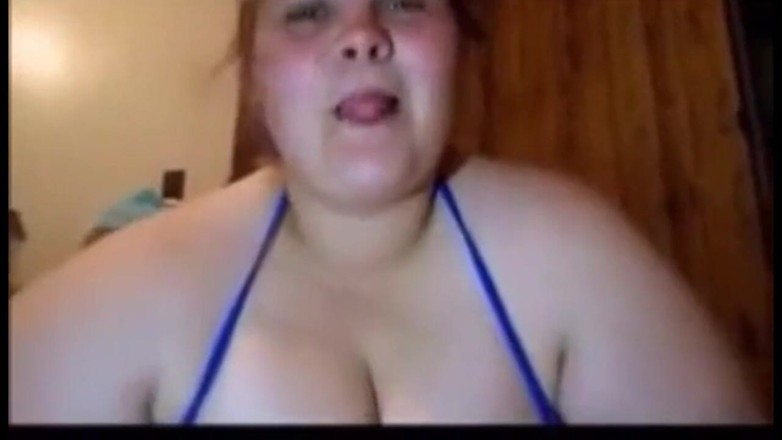 Fat House Wife: Huge massive 48DDD tits wife in bikini top gets titty fucked...