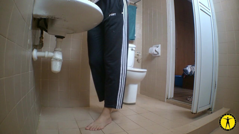 TheoryOfSex: She gets pantsed while doing house chores