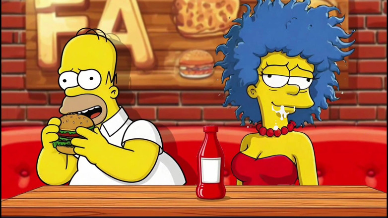 Octopussy Lovers Club: Getrouwde huisvrouw wordt geneukt in een vies toilet. Cartoonparodie