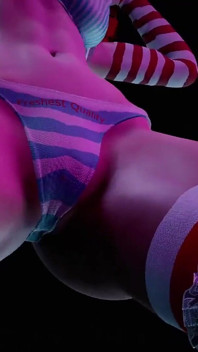Red head girl with pigtails dancing : 3D Hentai