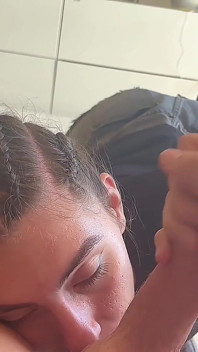 Is She Ready to Be Mouth Fucked? - Sexy Teen 18yo Brunette Gets Horny and Gives Extreme Blowjob in POV