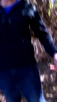 Dulce Chiki blonde with natural tits fucks and gives a blowjob in the woods with Terry Reid