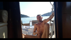 Boy jerking off: Jackoff na palubě