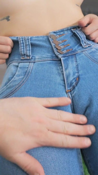 Beautiful New Model! Puffy Nipples Big Round Ass! What a PAWG! Super Tight Jeans!