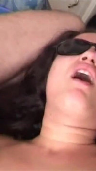 Horny brunette gets banged by three guys