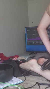 Bubble Butt Boy Turns His Belly Into a Ball