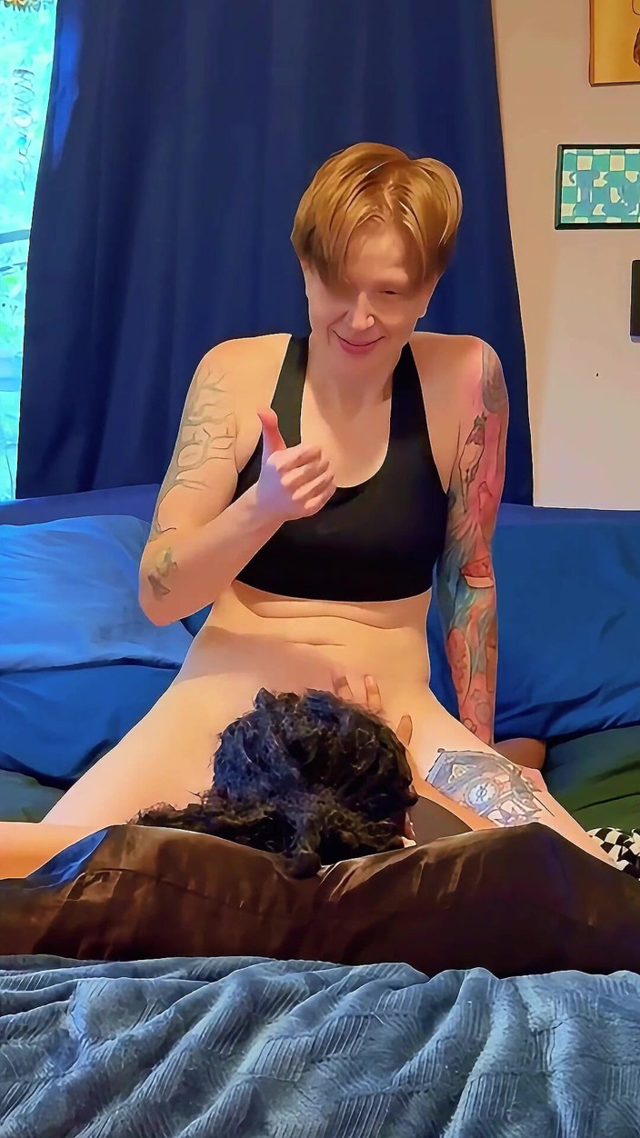 EnbyDykes: Horny Dyke Lesbian Rides Studs Strap - Ten Minutes of Intense...