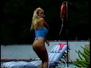 My MILF: Naughty blonde sticks plastic tube up her ass from behind...