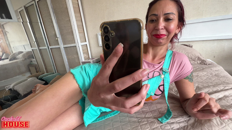 CuckoldHouse: Naughty MILF Makes a Video Call so Her Cuckold Husband...