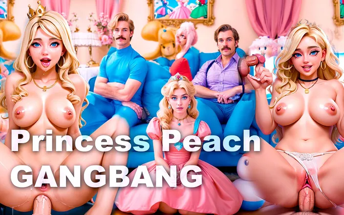 AI Fantasy Porn: Bukkake Gangbang Cartoon Princess Peach &amp; Super Mario Bros. 3D Animation Adult...