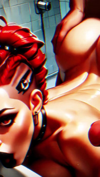 Slutty Redhead Punk Babe Gangbanged in Public Restroom - Cum Everywhere (4k Ai Generated Animation)