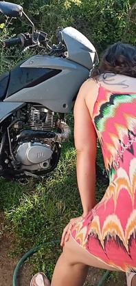 Washing the Motorcycle My Boss Interrupts Me and Fucks My Ass