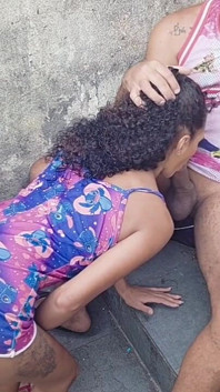 Picking up My Stepdaughter on the Stairs 100% Anal