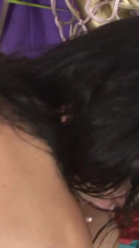 Brunette whore jumps on a hard cock to be filled with loads of cum and hot pee