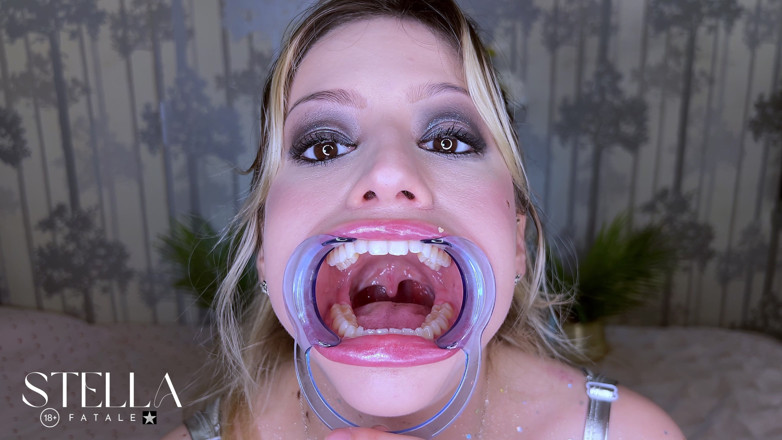 Stellafatale: Fetiche de dientes, examen dental extremo en primer plano