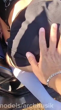 Passers-by Are Shocked, a Femboy on the Highway Sucks and Gets Fucked in the Ass Until He Cums. Exclusive Trance Video