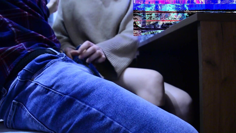 20th century of porn: Classmate masturbates my dick under the desk during the lesson