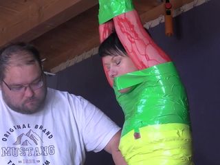 Yvette xtreme: Pantyhose Catsuit and Taped
