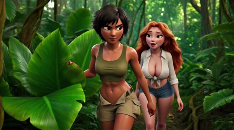 My night collection: Chuchotements de l’ancienne jungle. Créé par AI