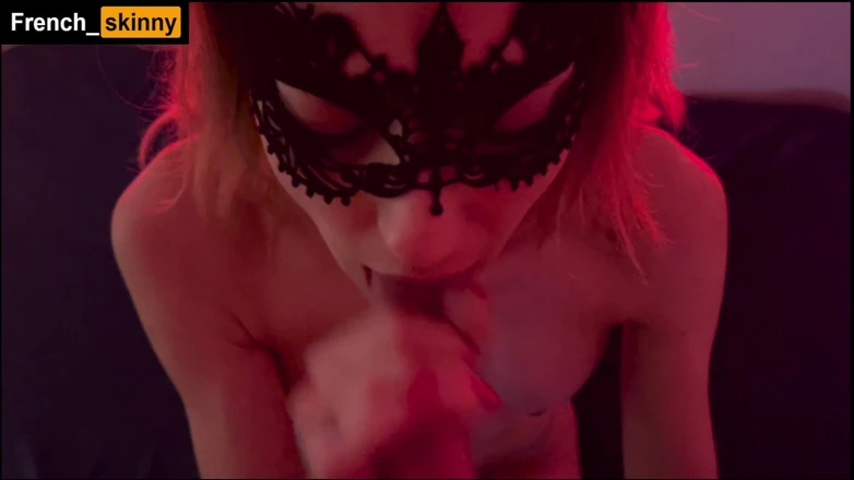 French Skinny porn video – 69 with a Teen in Lingerie and Fucked on the Couch. He Cums on My Feet