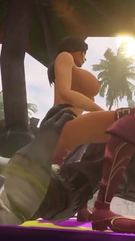 在海滩上与狼人发生性关系 |Warcraft Porn Parody