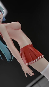 [mmd] Chocolate Cream Jk; Sexy College Girl Uniform; Ultra-short Skirt; White Stockings; Red-soled High Heels