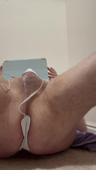Estim Naked Shaved Cum