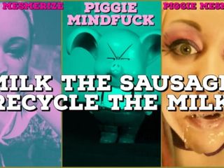 Camp Sissy Boi: Piggie mesmerize Milk सॉसेज मैनपिग्स के लिए दूध लंड हिलाने के निर्देश सीईआई को रिसायकल करती है