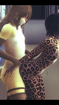 Furry Hentai - Fox en Leopard neuken in de trein - Japanse Aziatische manga anime filmspel porno