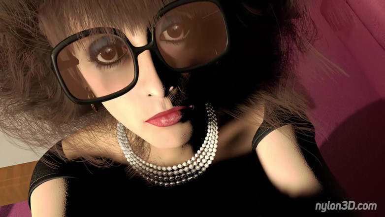 N3D animation: Marilyn se fait arroser le visage