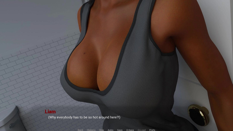 3D Cartoon Porn: Pryč z domova - Chloe dává Liam parní kouření v koupelně