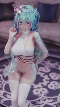 [mmd] ฮัทสึเนะ (G)I-DLE - ควีนการ์ด ราชินี; ชุดเฟติช; เต้นแสตริป; นมใหญ่; สั่นกระเพื่อม