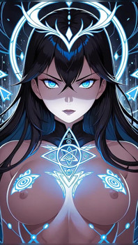 裸体mystica面纱神奇的发光幻灯片