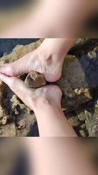 Footjob in the Sea