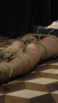 Nicky Tied in a Floor and Very Hot Tickle, Feet Tickling
