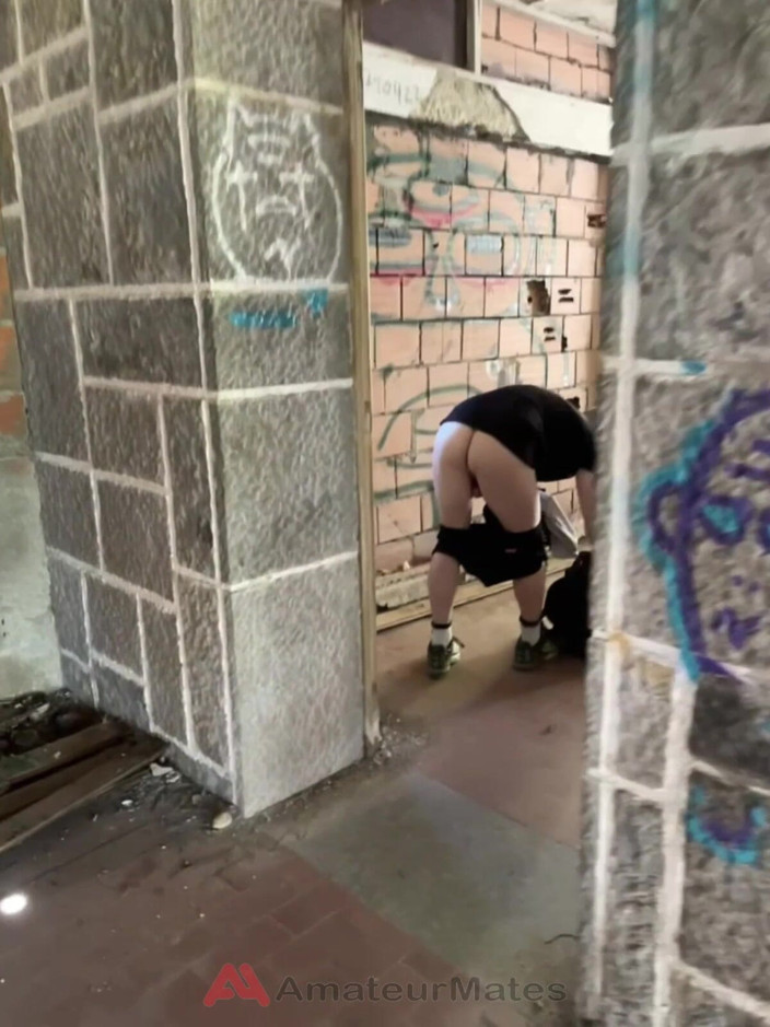 AmateurMates: Amateur Boy Caught Bare Ass in Abandoned Building