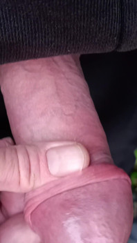Big Uncut Cock Cruising, Close up Wanking in the Woods Wearing Work Clothes - Rockard Daddy