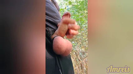Peed on Camera for the First Time and Cum Later in the Park!