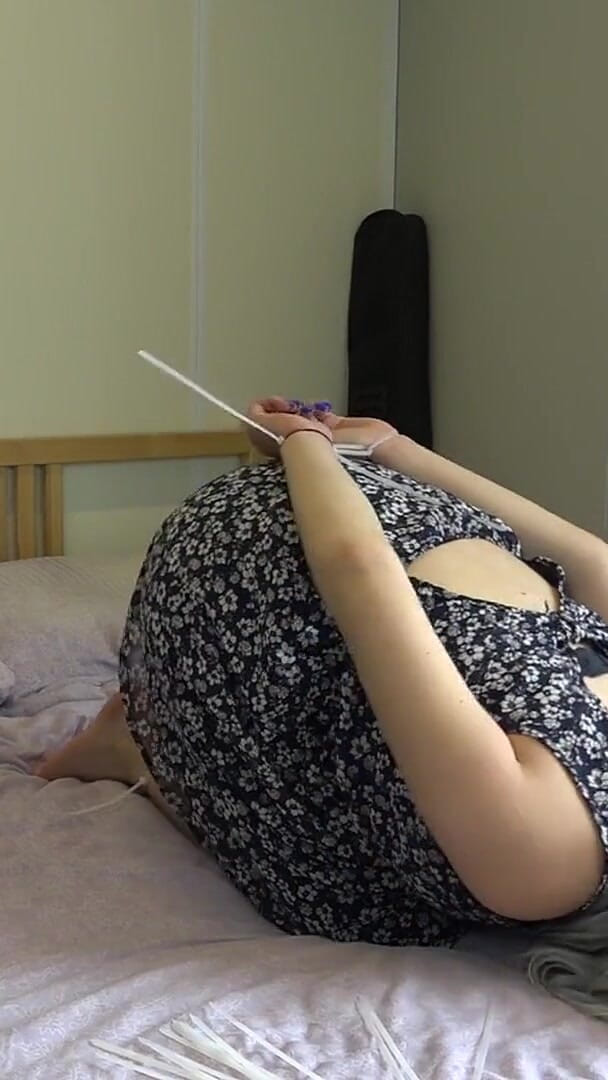 Luna Grey - self bondage (Restricting Ropes)