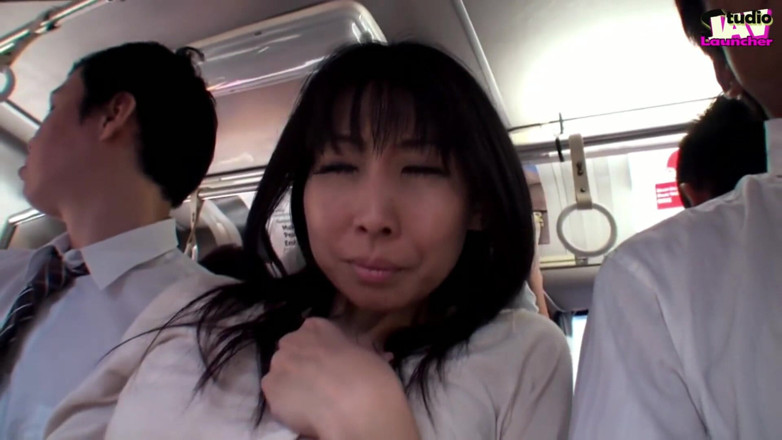 Studio JAV Launcher: Crowded Bus Tension, Young Wife Stays Still as a Risky...