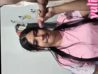 Yulieth Gomez: Horny Stepmother Seduces Her Stepson and Swallows All His Cum