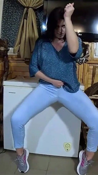 Cameltoe MILF Twerks in Jeans Blowjob & Cum All Over My Puffy Jacket 334