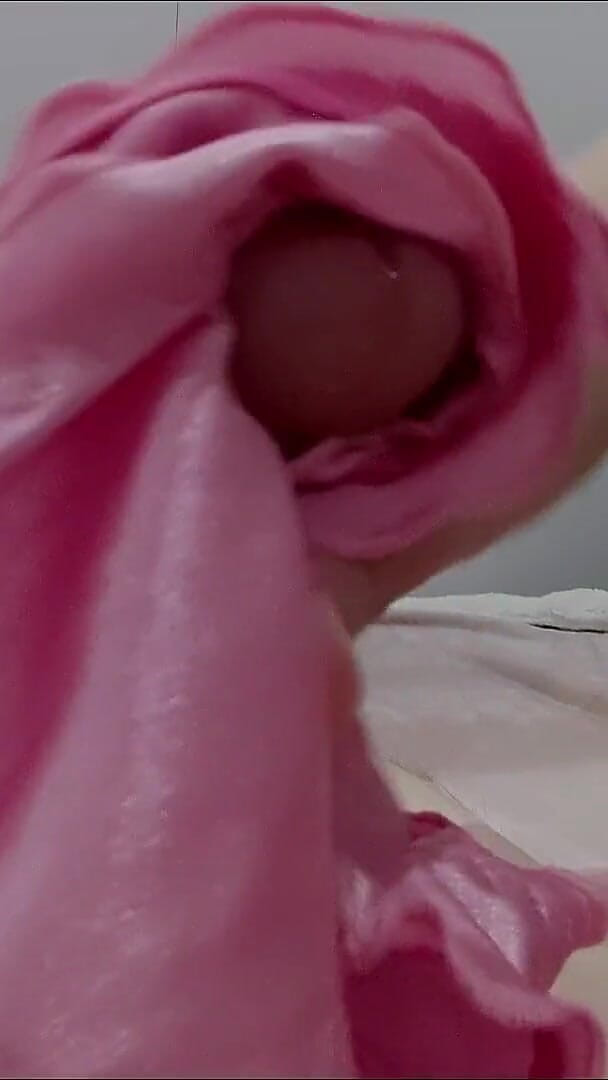 SatinCum: Shiny Pink Satin Panties Pantyjob Grind Fuck and Cum - Satincum